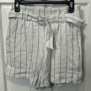 Abercrombie & Fitch ultra high rise striped short linen size medium NWT